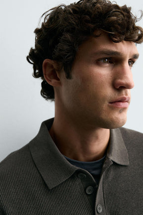 CHENILLE KNIT POLO SHIRT - Image 5