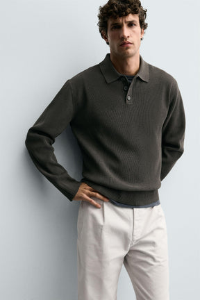 CHENILLE KNIT POLO SHIRT - Image 6