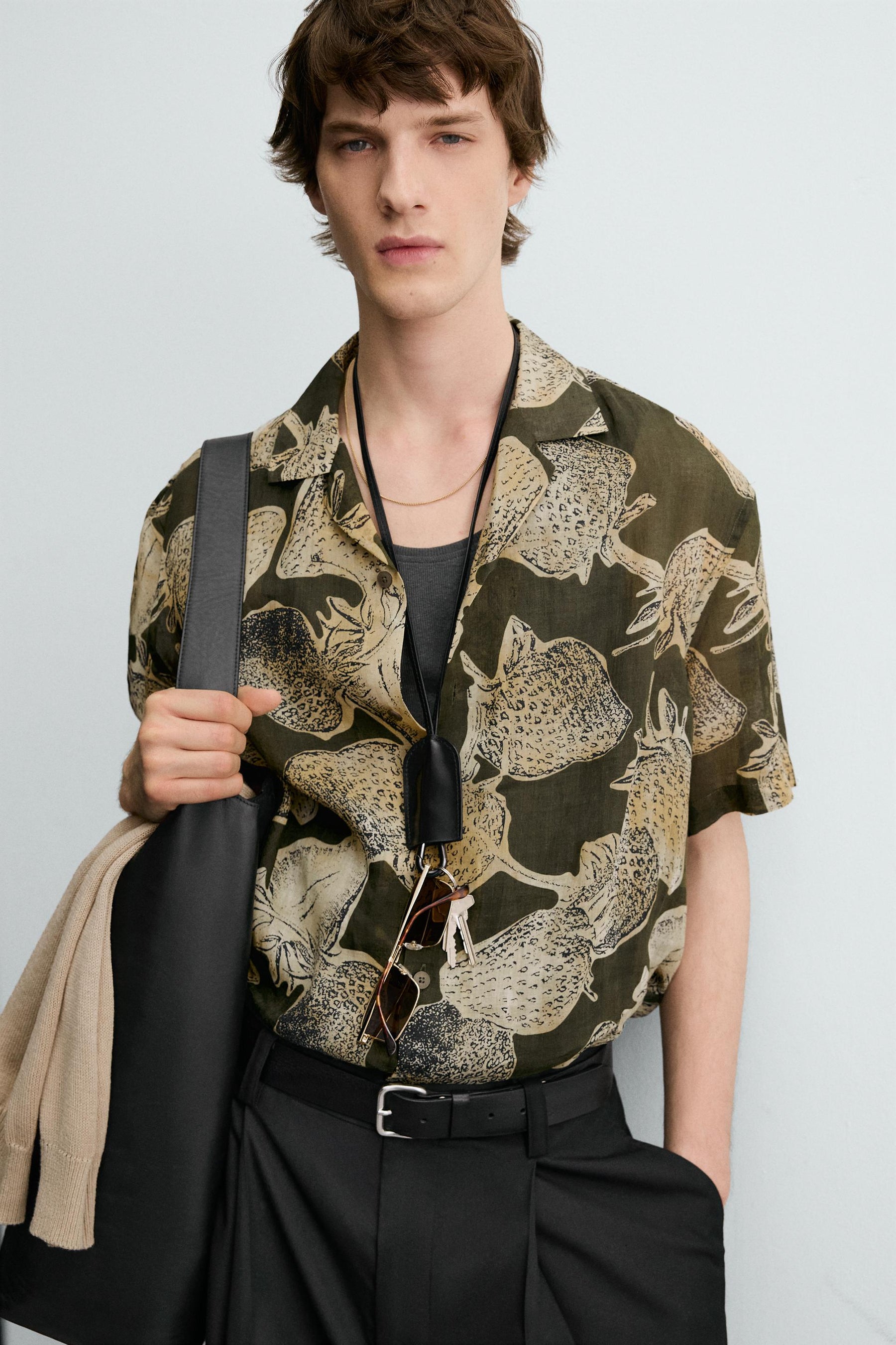 STRAWBERRY PRINT 100% RAMIE SHIRT - Image 5