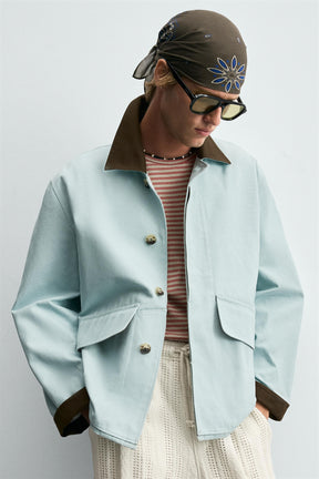 CONTRAST COLLAR JACKET - Image 5