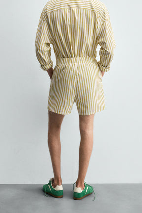 EMBROIDERED STRIPED SHORTS - Image 3