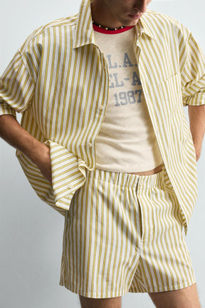 EMBROIDERED STRIPED SHORTS - Image 5