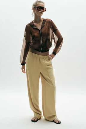 ORGANZA HOODED JACKET