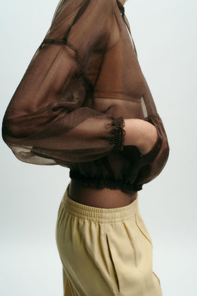 ORGANZA HOODED JACKET