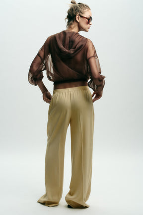 ORGANZA HOODED JACKET