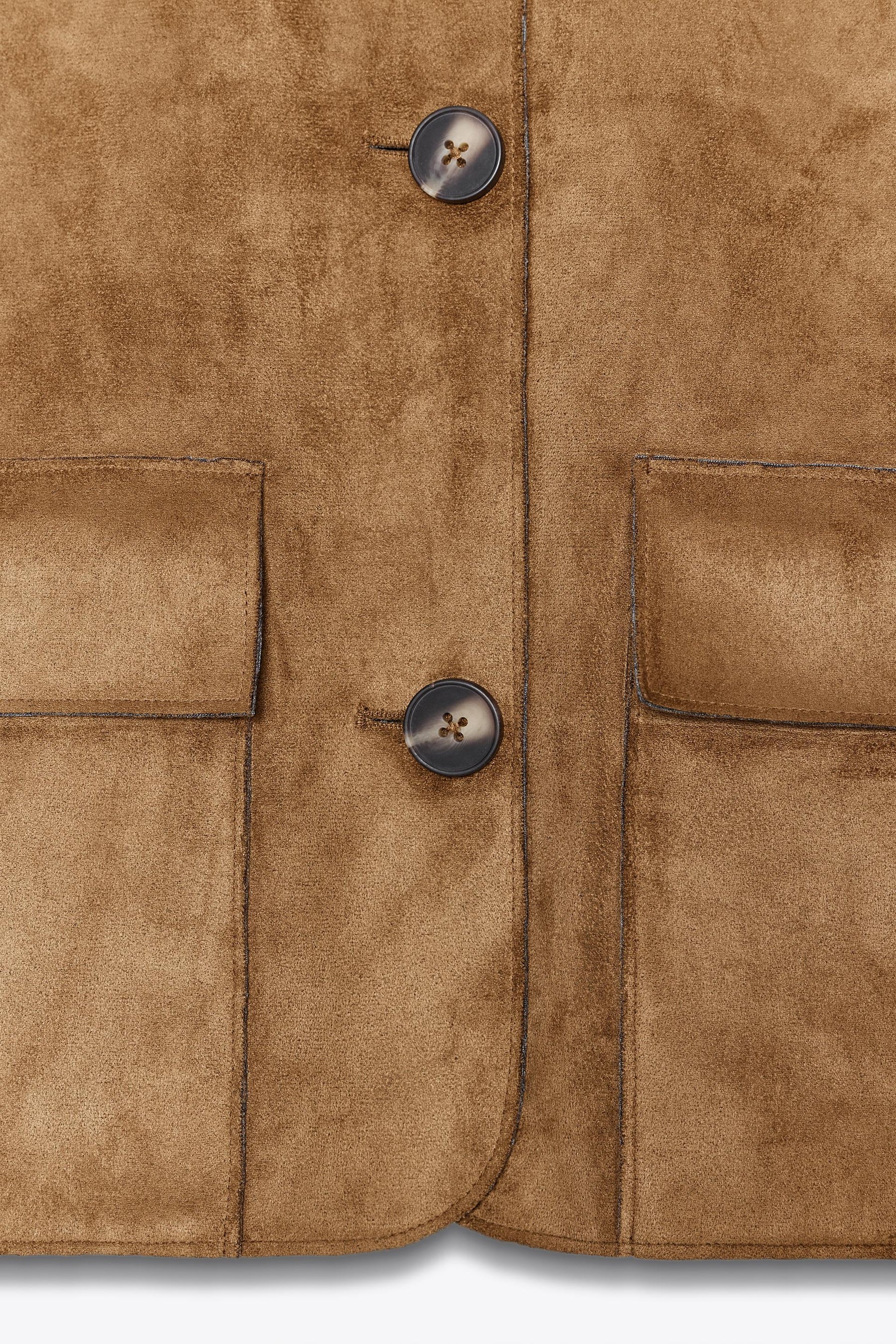 SHORT FAUX SUEDE JACKET - Image 8