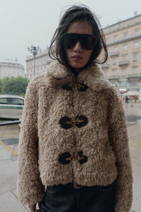 FAUX FUR FIREMAN JACKET