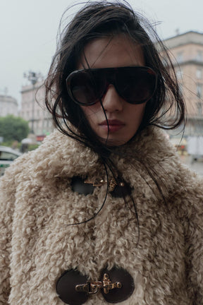 FAUX FUR FIREMAN JACKET