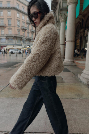 FAUX FUR FIREMAN JACKET