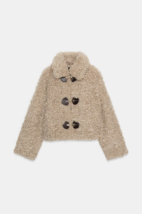 FAUX FUR JACKET WITH FIREMAN CLASP - Image 7