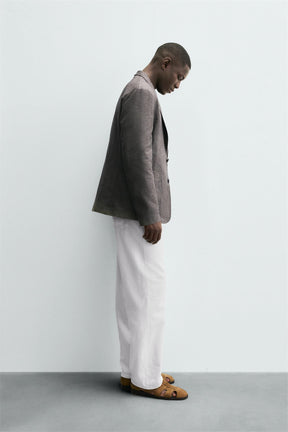 HERRINGBONE TEXTURED BLAZER - Image 4