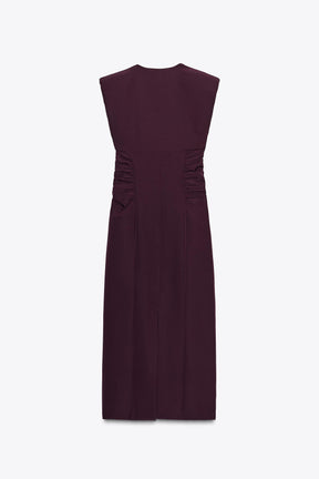 DRAPED MIDI DRESS - Image 7