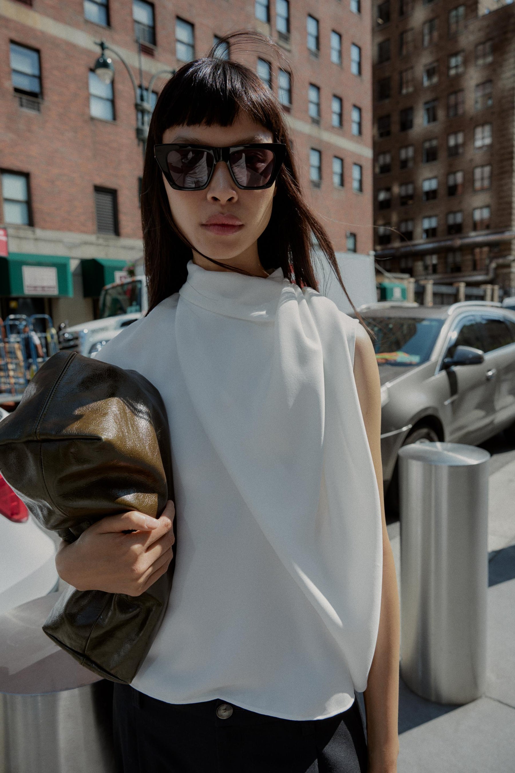 Asymmetric Crepe Top