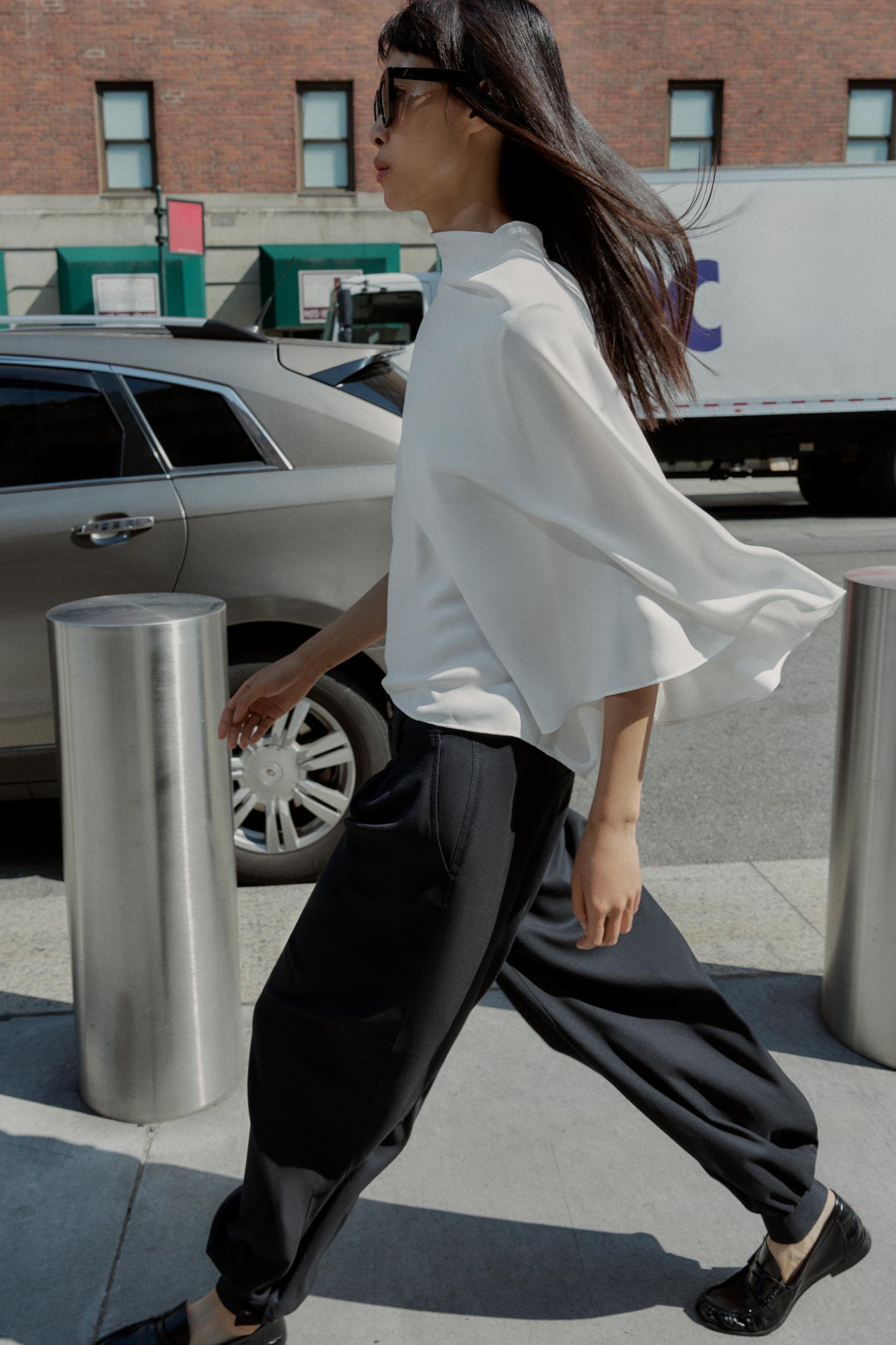 Asymmetric Crepe Top