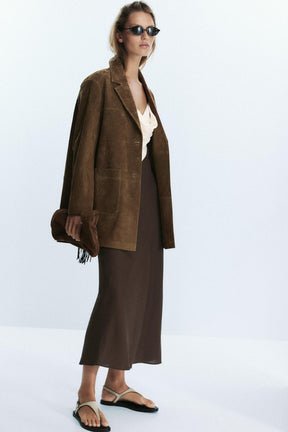 CONTRAST MIDI DRESS - Image 4