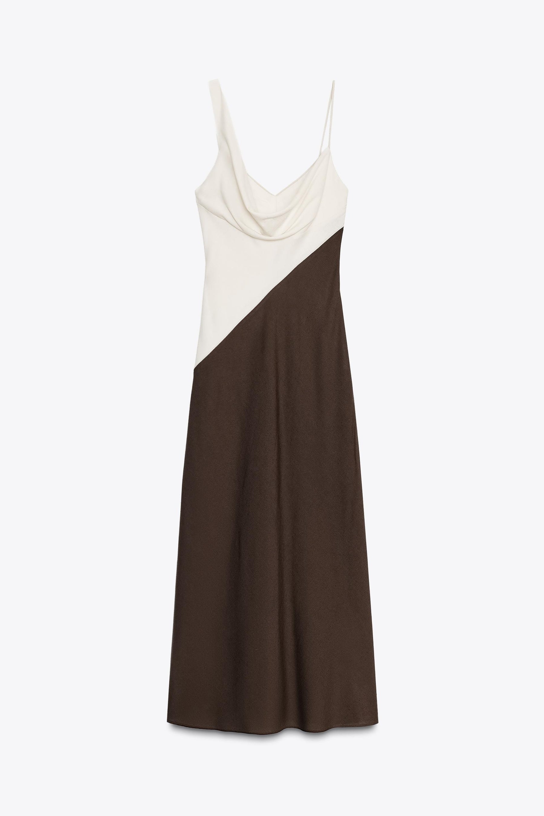 CONTRAST MIDI DRESS - Image 8