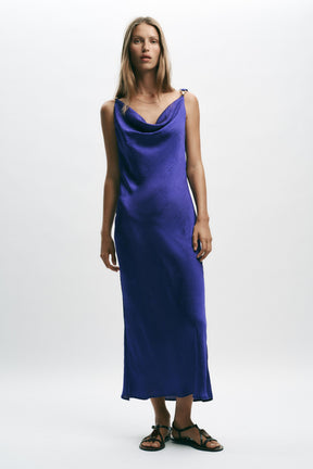 MIDI CAMISOLE DRESS WITH HARDWARE - Image 1