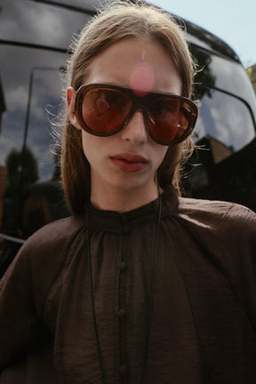 Puff Sleeve Sheer Blouse