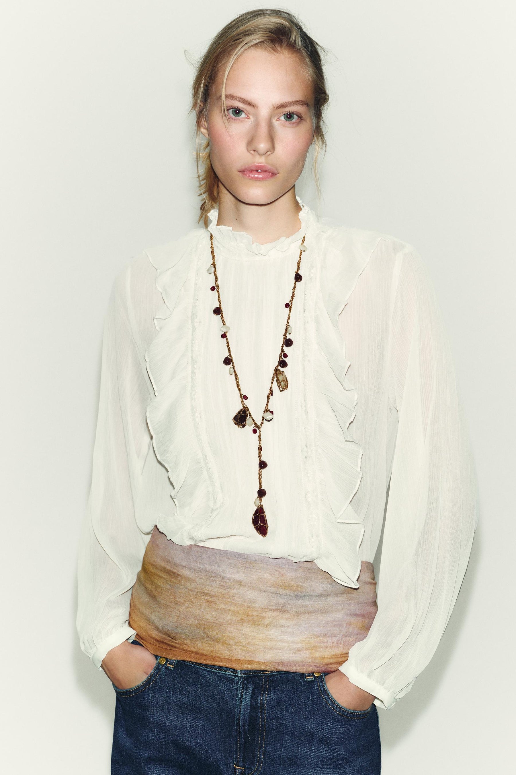 Cotton Gauze Blouse with