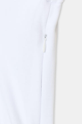 CONTRAST MIDI DRESS WITH LEATHER EFFECT SKIRT - Image 7