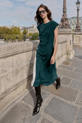 COMBINED MIDI DRESS - Image 1