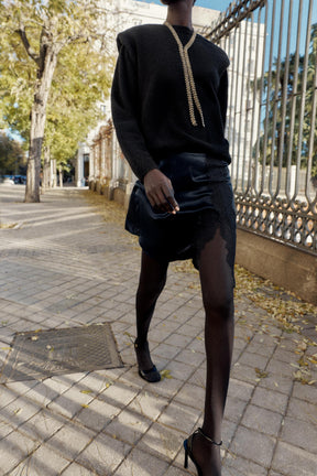 PLAIN KNIT V-NECK JUMPER - Image 4