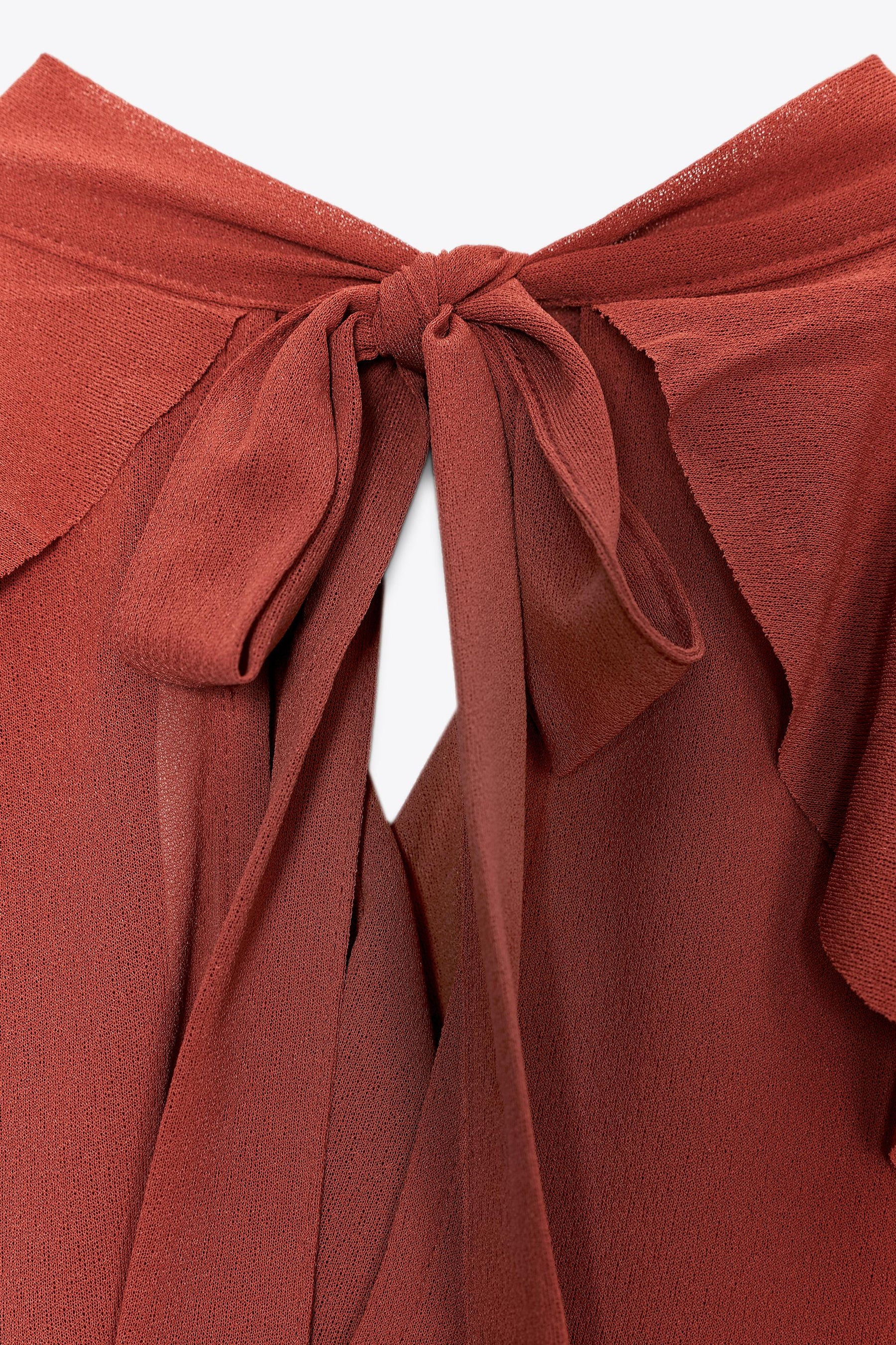 Ruffled Halter Neck Blouse