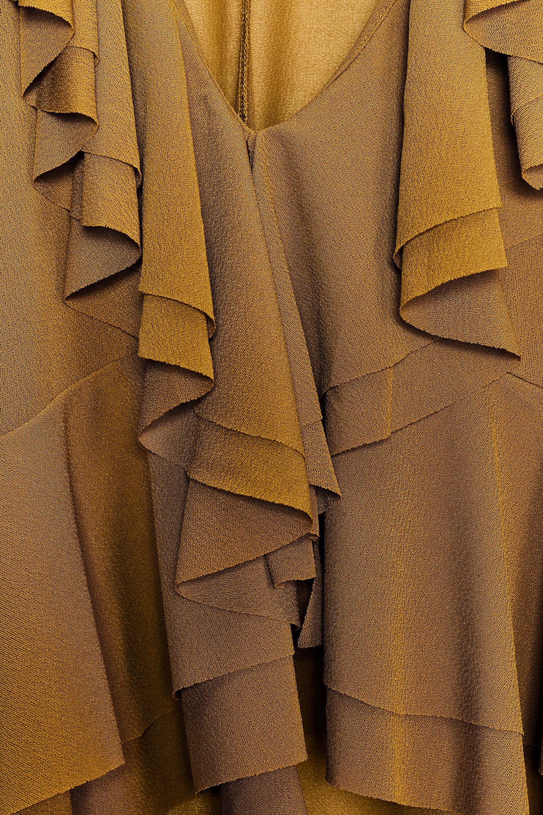 Ruffled Flowing Blouse