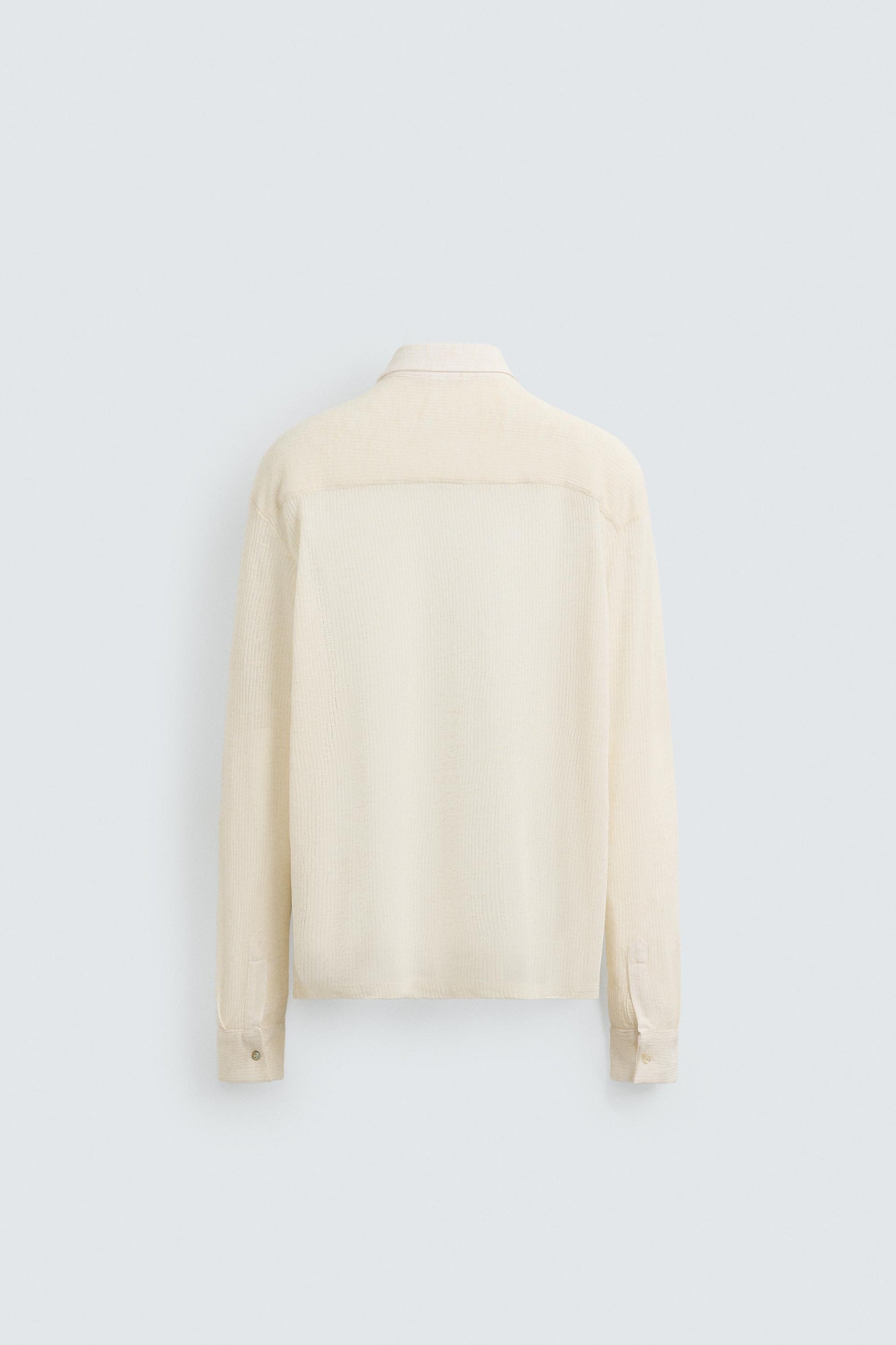 TEXTURED SEMI-SHEER SHIRT - Image 7