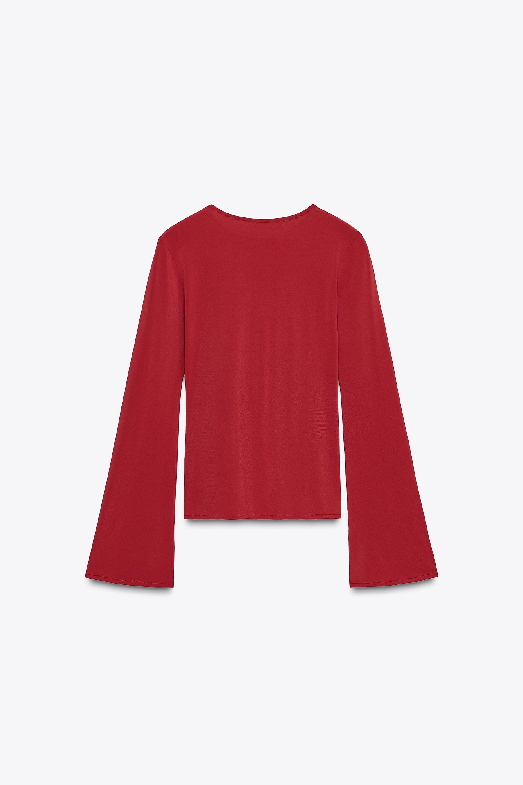 Gathered Long Sleeve T-Shirt