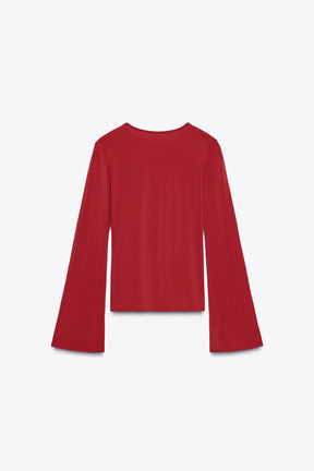 Gathered Long Sleeve T-Shirt