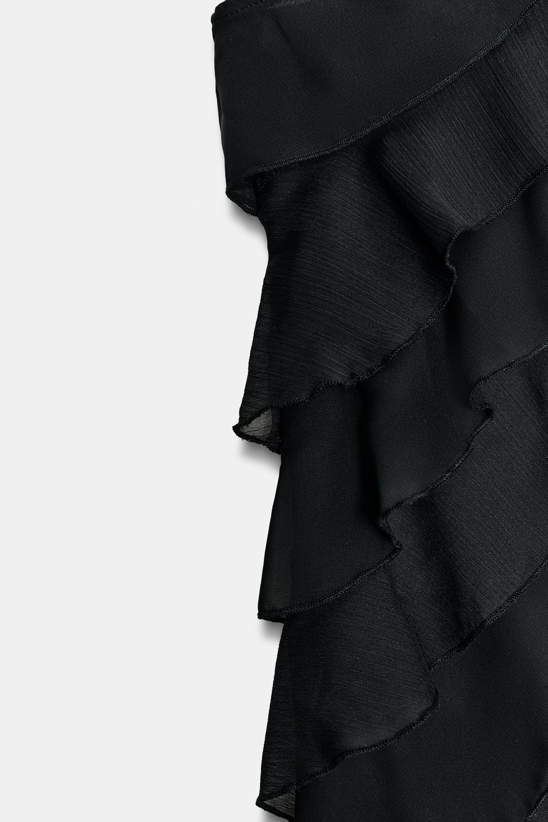 Asymmetric Ruffled Blouse