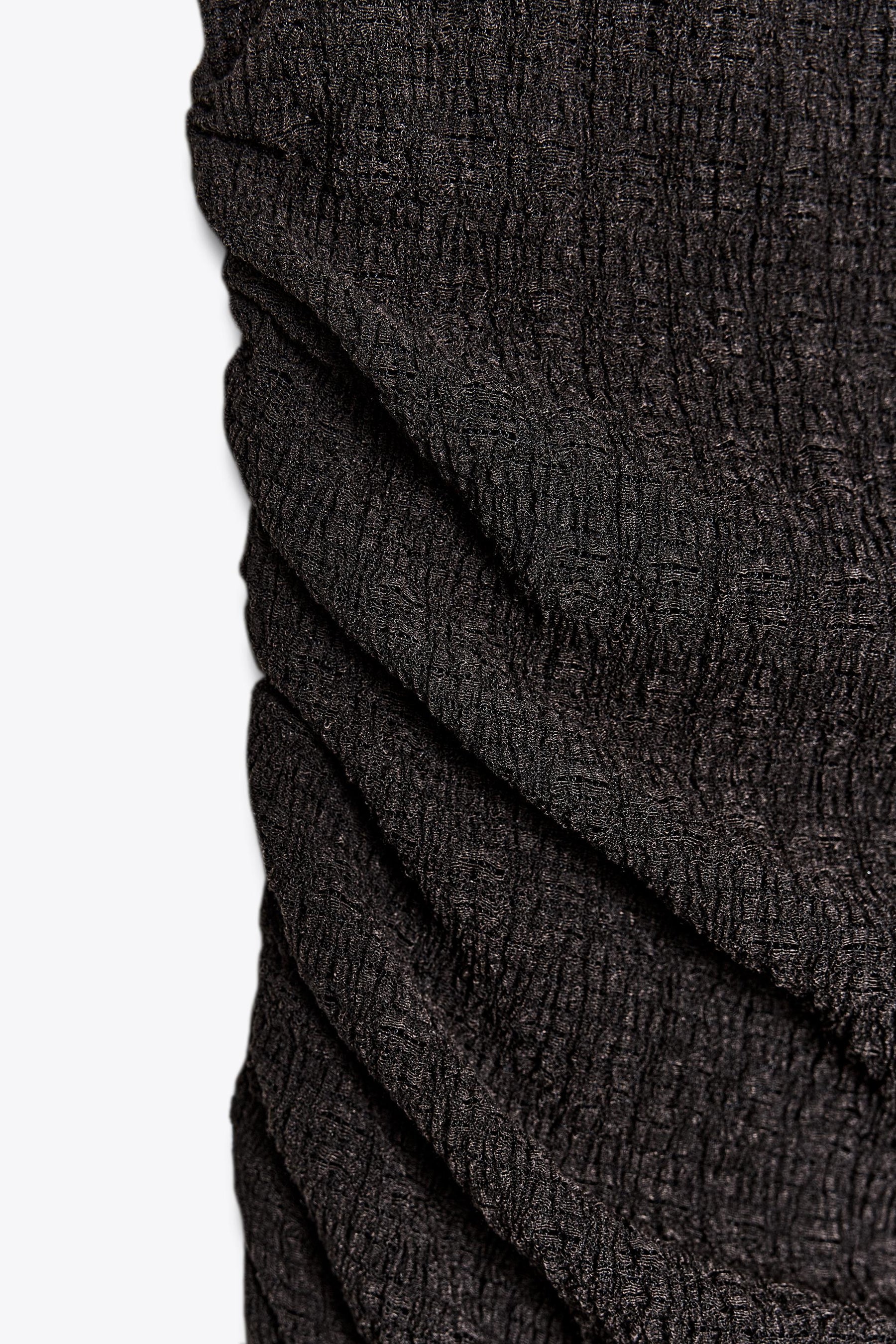 TEXTURED HALTER DRESS