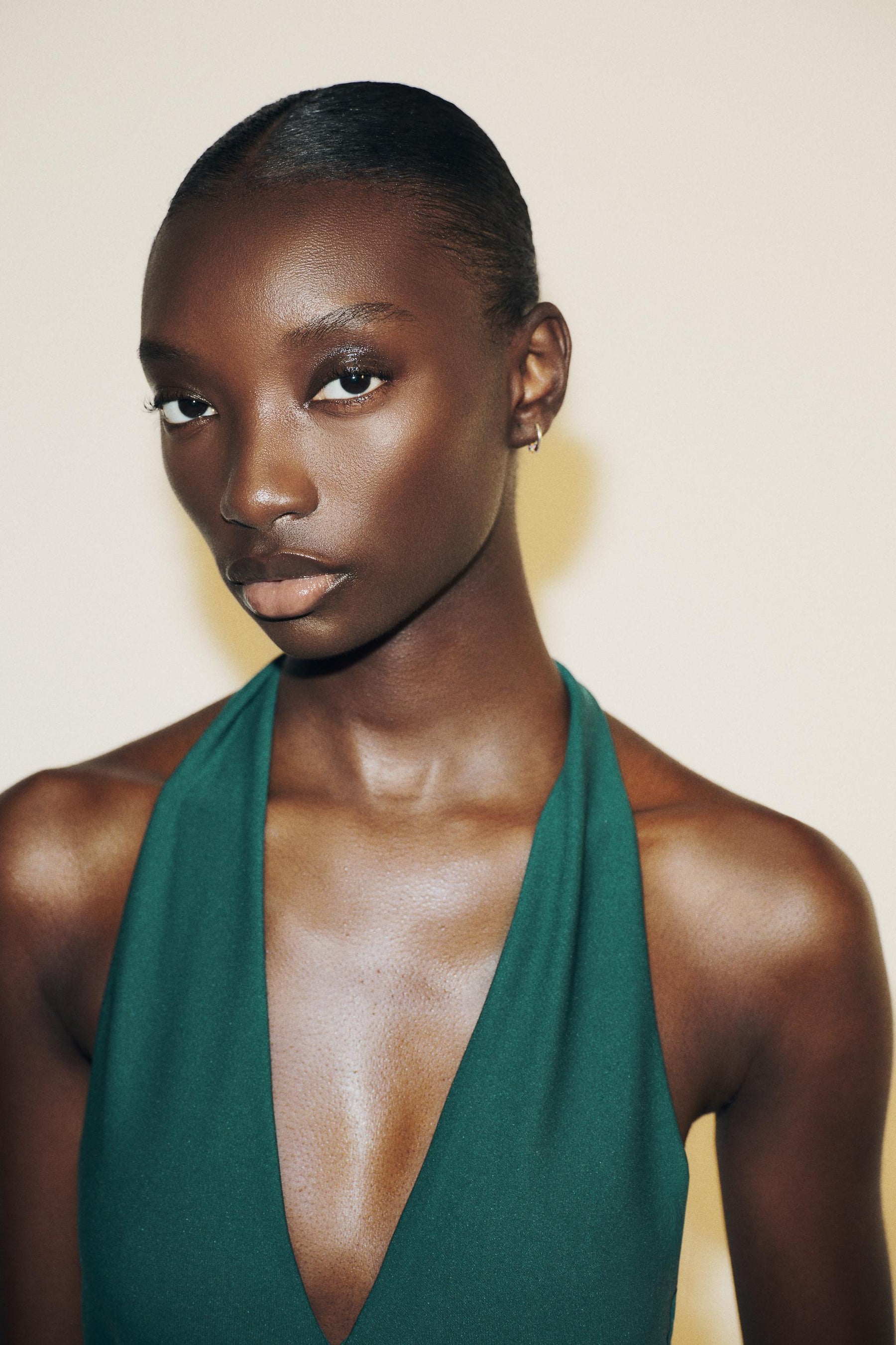 GATHERED HALTERNECK MAXI DRESS - Image 3