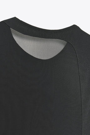 CONTRAST TULLE MAXI DRESS - Image 8