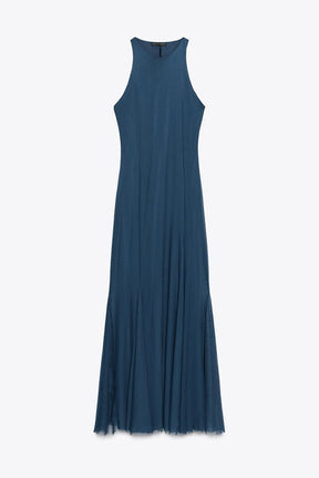 GODET TULLE LONG DRESS - Image 5