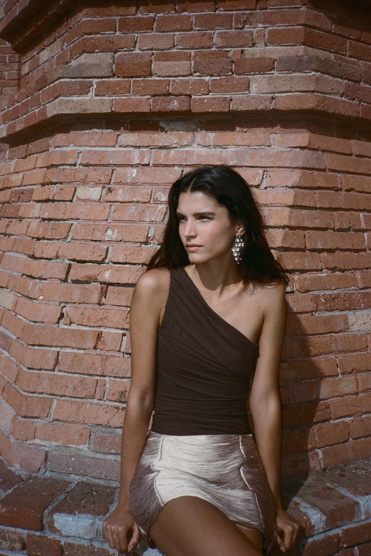 ASYMMETRIC TULLE BODYSUIT