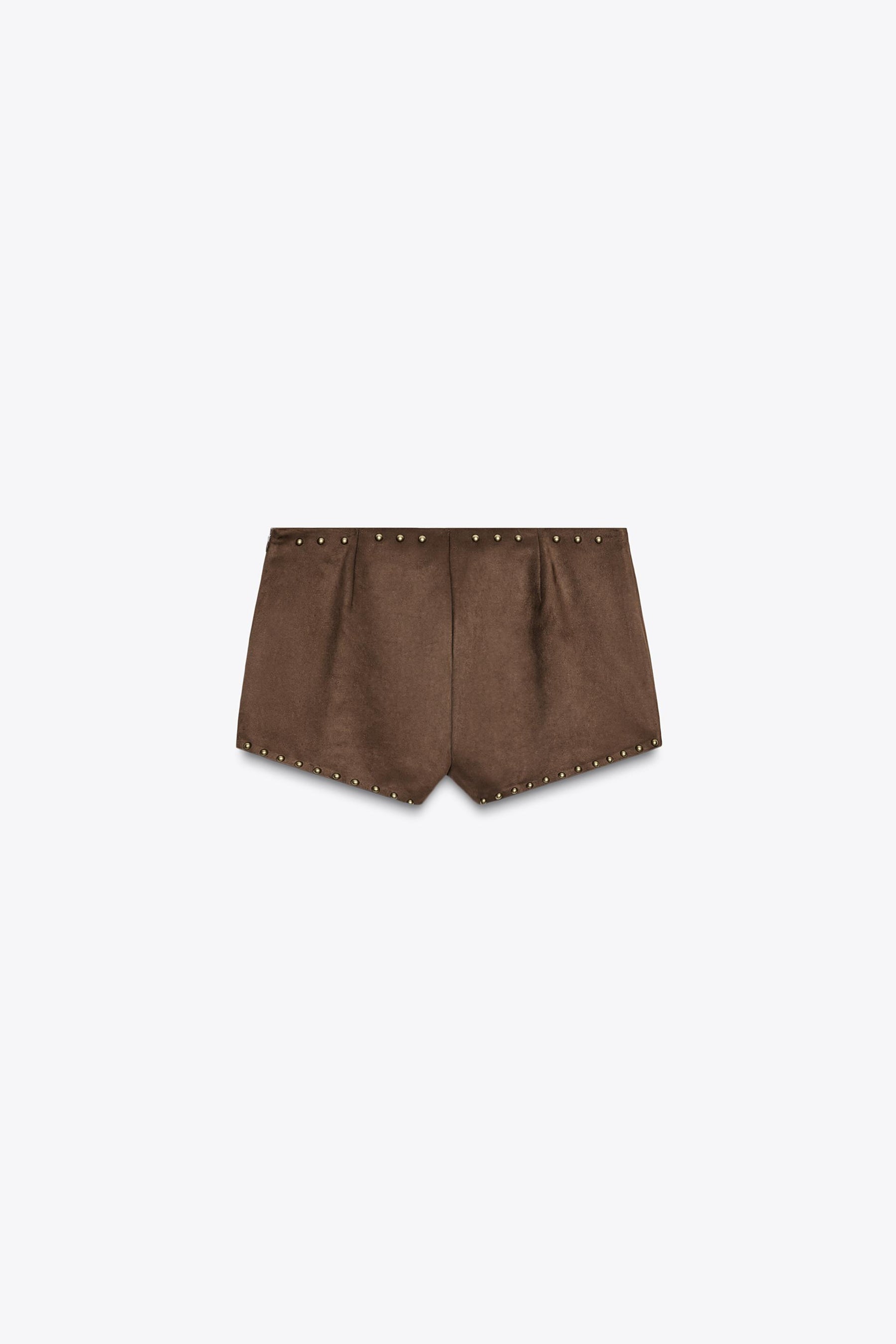 Faux Suede Studded Shorts