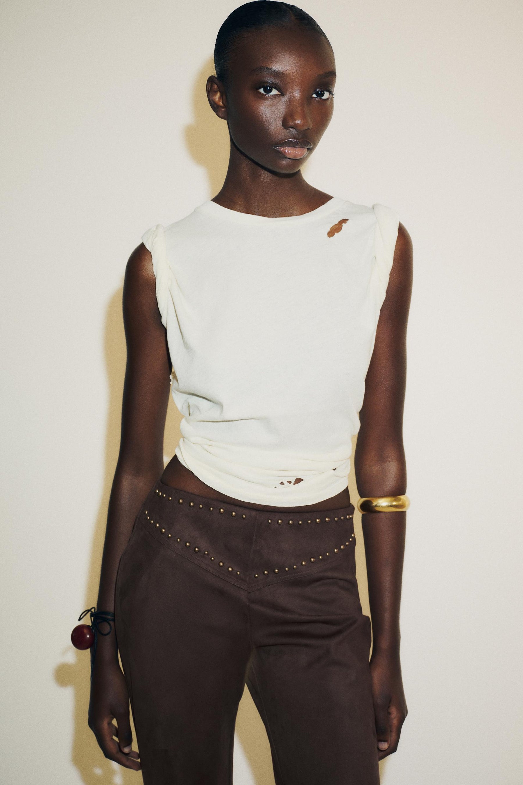 Flare Faux Suede Trousers