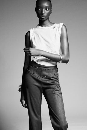 Flare Faux Suede Trousers