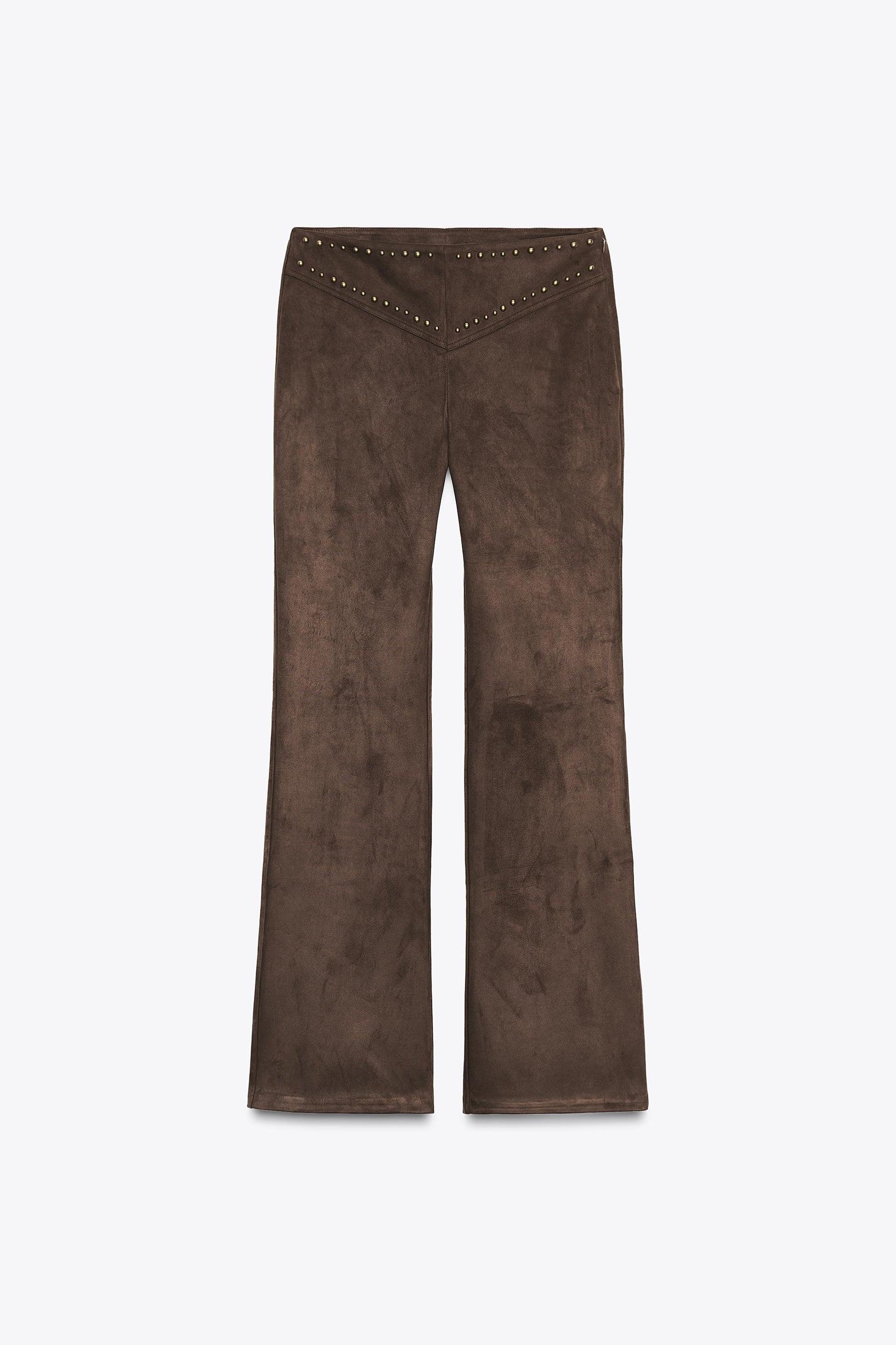Flare Faux Suede Trousers