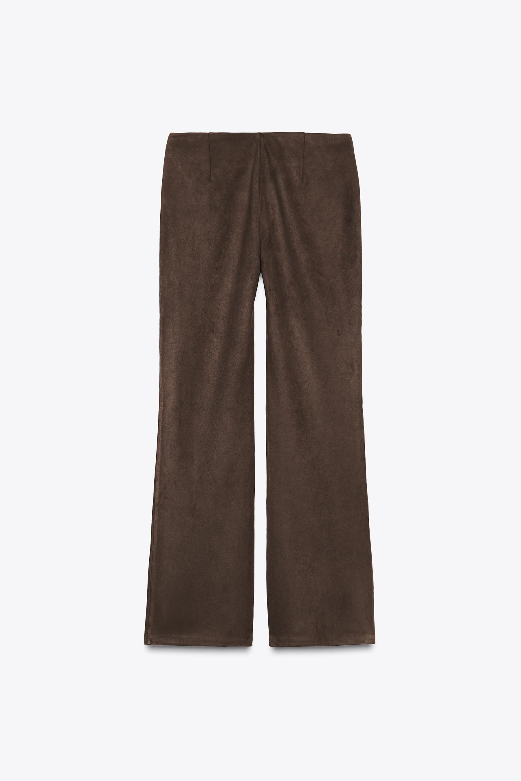 Flare Faux Suede Trousers