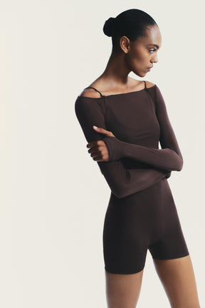 COMBINED TULLE SHORT PLAYSUIT - Image 3