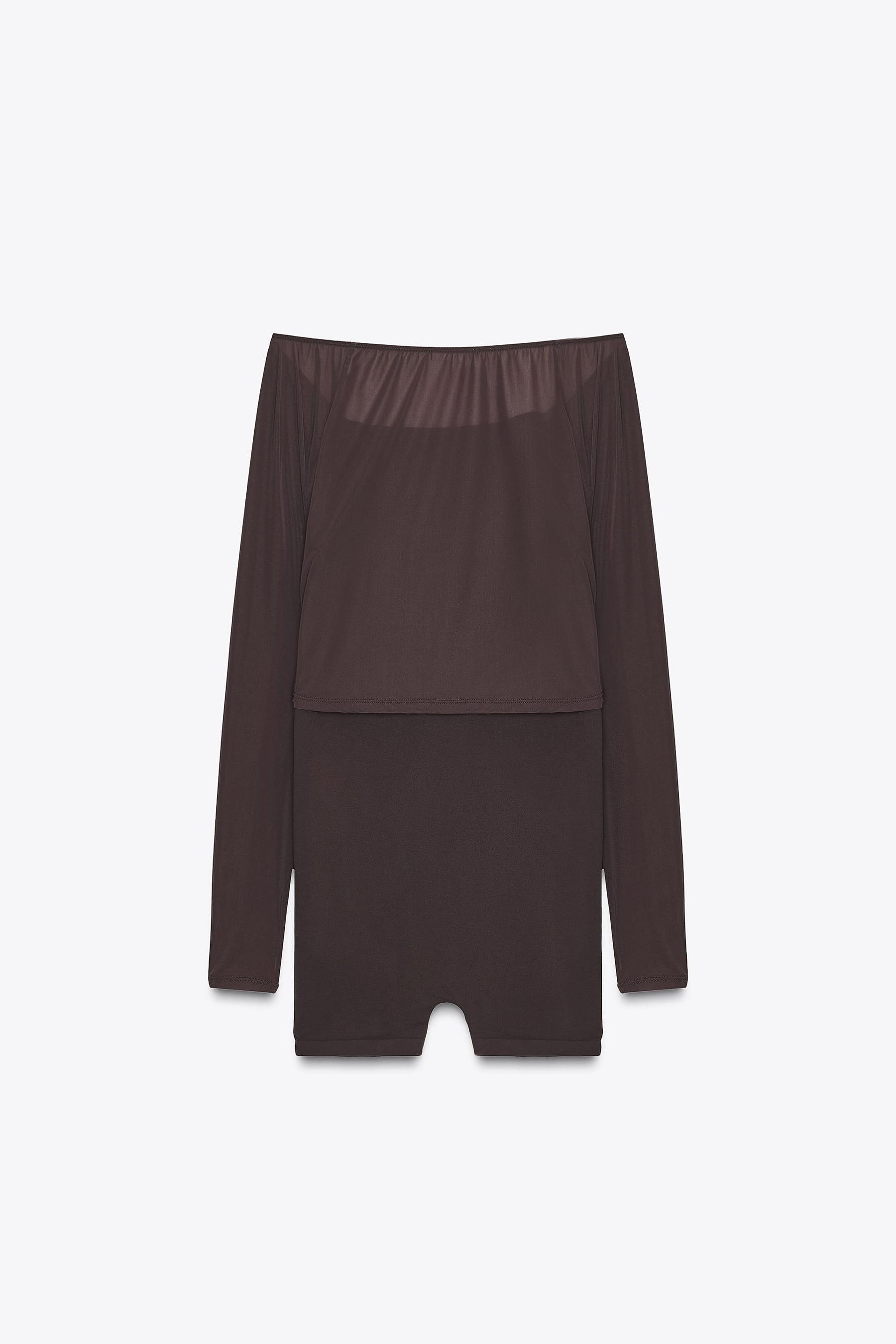 COMBINED TULLE SHORT PLAYSUIT - Image 6