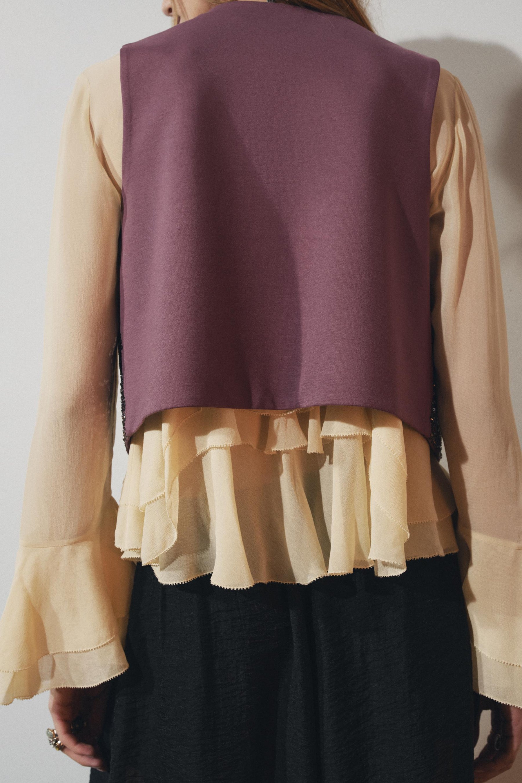 EMBROIDERED BEADED WAISTCOAT - Image 3