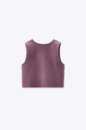 EMBROIDERED BEADED WAISTCOAT - Image 4