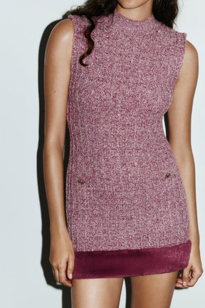 TEXTURED SHEEPSKIN DRESS