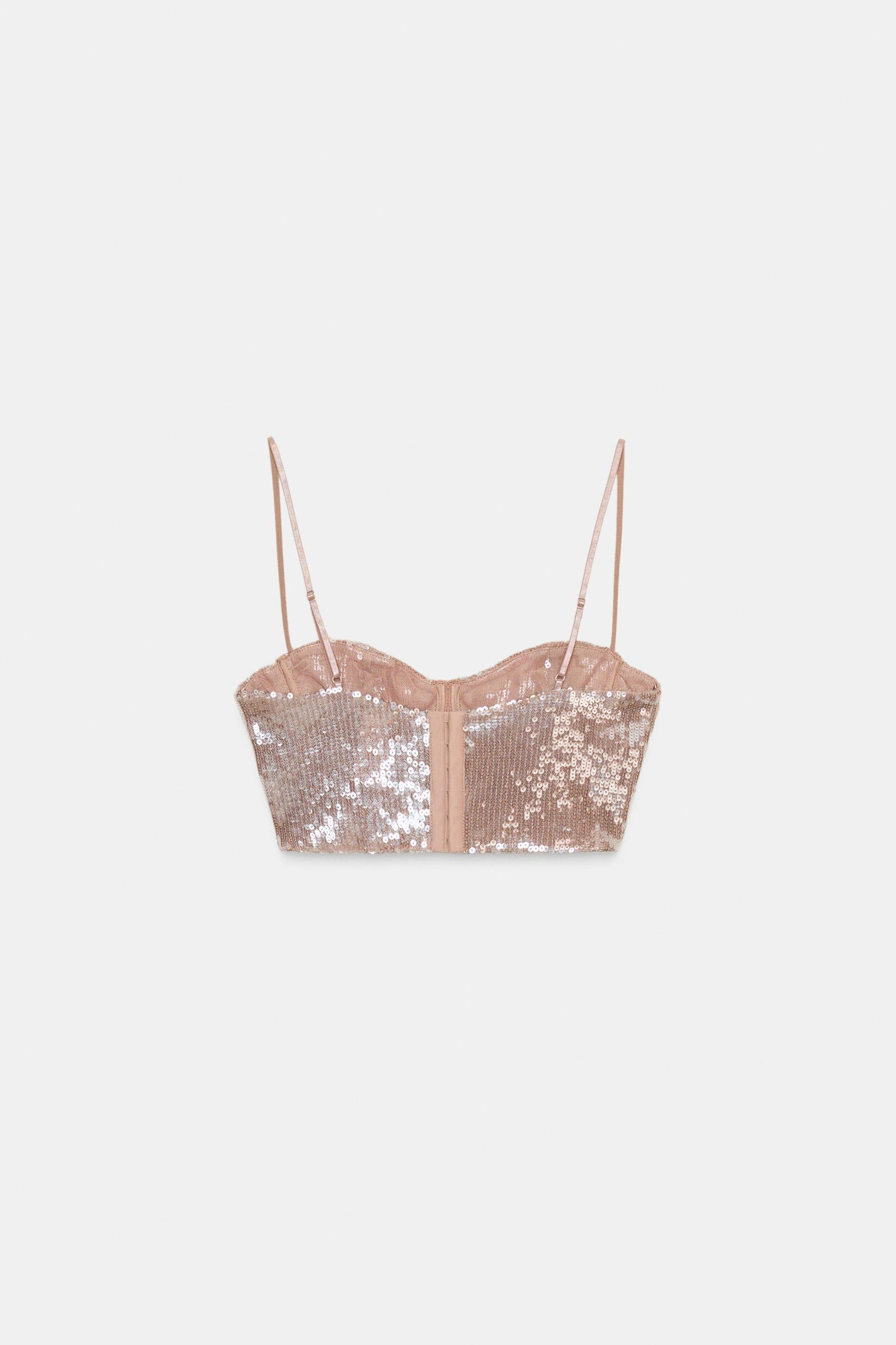 SEQUINNED BRALETTE TOP
