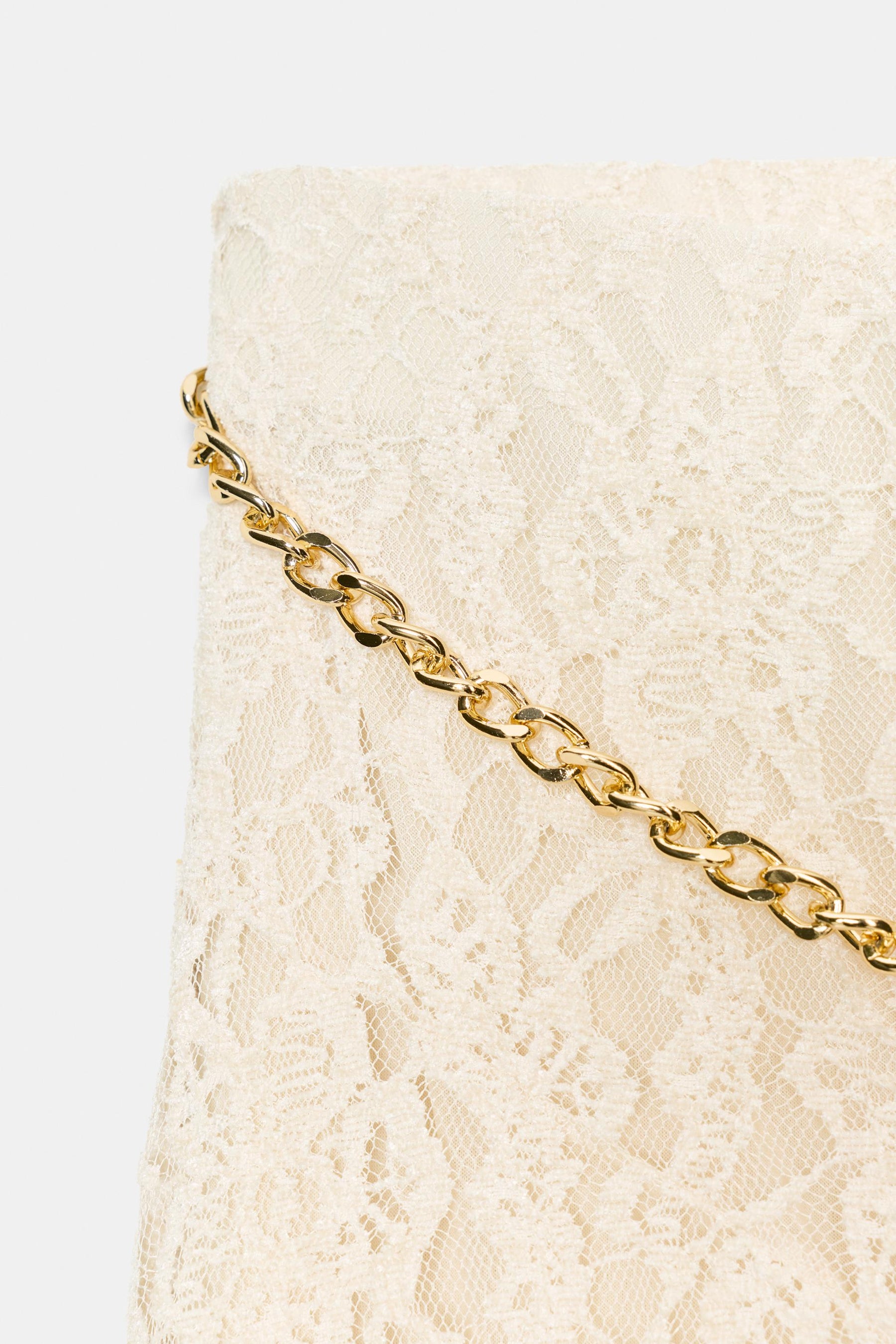 Chain-Accented Midi Skirt