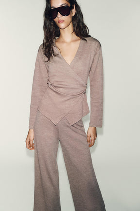 Brooch-Embellished Top